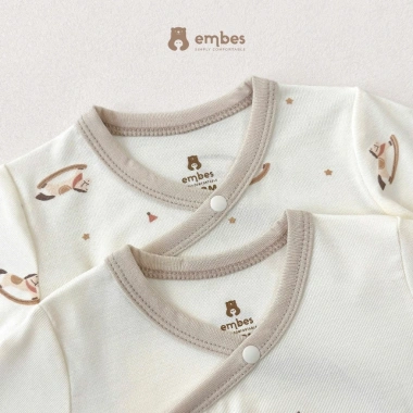 Bộ Sơ Sinh Embes Little Pony Cạp Cao Cài Chéo Cotton Mềm Mỏng 0-9 Tháng 193.050