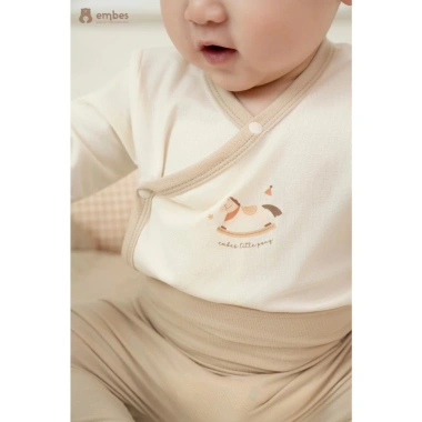 Bộ Sơ Sinh Embes Little Pony Cạp Cao Cài Chéo Cotton Mềm Mỏng 0-9 Tháng 193.050