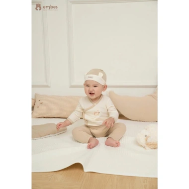 Bộ Sơ Sinh Embes Little Pony Cạp Cao Cài Chéo Cotton Mềm Mỏng 0-9 Tháng 193.050