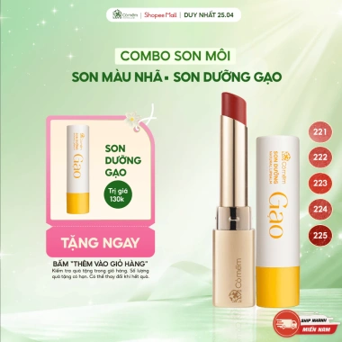 Bộ Son Môi Nhã và Son Dưỡng Gạo Cỏ Mềm - Dưỡng ẩm, lâu trôi, giá ưu đãi 480.000₫ (giá gốc 595.200₫)