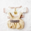 Bộ sưu tập người 2.963 Quần áo trẻ em 20cm Gấu nhỏ áo ngắn tay búp bê cotton cổ cà phê quần yếm nhung túi đeo vai - Giá ưu đãi 120.702 đồng 4