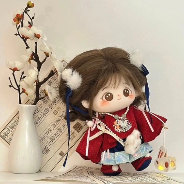 Bộ sưu tập người 9.508 - Quần áo búp bê Cotton 20cm 2 màu, váy cổ Ming Made, phù hợp trẻ em