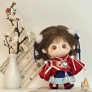 Bộ sưu tập người 9.508 - Quần áo búp bê Cotton 20cm 2 màu, váy cổ Ming Made, phù hợp trẻ em