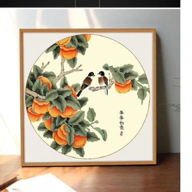 Bộ thêu chữ thập hình chim hoa 2.024 - Phong cách mới gói vật liệu ren nhỏ giá 362.216₫