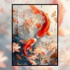 Bộ Thêu Cross Stitch Lucky Double Koi 2.024 - Phong Cách Trung Hoa, Thêu Ren Phòng Khách và Ăn, DIY Chất Liệu Gói