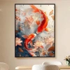 Bộ Thêu Cross Stitch Lucky Double Koi 2.024 - Phong Cách Trung Hoa, Thêu Ren Phòng Khách và Ăn, DIY Chất Liệu Gói 3