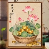 Bộ Thêu Handmade 2.025 Phong Cách Mới - Sen May Mắn, Chữ Thập, Chất Liệu Gói, DIY Thêu 7