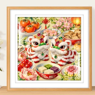 Bộ thêu tay Cross Stitch Sư tử May Mắn 2.026 Thêu ren Nafu mới giá ưu đãi 280.699 VND