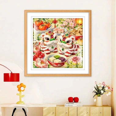 Bộ thêu tay Cross Stitch Sư tử May Mắn 2.026 Thêu ren Nafu mới giá ưu đãi 280.699 VND