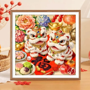 Bộ thêu tay Cross Stitch Sư tử May Mắn 2.026 Thêu ren Nafu mới giá ưu đãi 280.699 VND