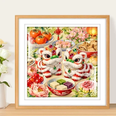 Bộ thêu tay Cross Stitch Sư tử May Mắn 2.026 Thêu ren Nafu mới giá ưu đãi 280.699 VND