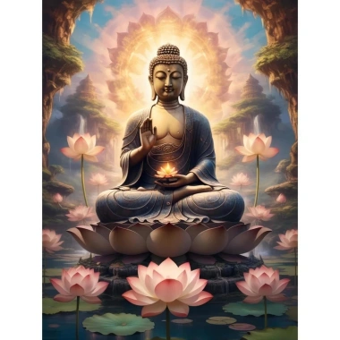 Bộ Thêu Thủ Công Lotus Tathagata Phật Tượng Nhân Vật In Chính Xác, Chỉ Thêu Chất Liệu Cao Cấp, Gói 20