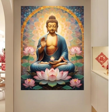 Bộ Thêu Thủ Công Lotus Tathagata Phật Tượng Nhân Vật In Chính Xác, Chỉ Thêu Chất Liệu Cao Cấp, Gói 20