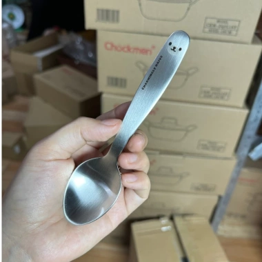 Bộ thìa dĩa bé inox 304 hình gấu GB05 - An toàn, bền, giá chỉ 99.000₫