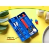 Bộ thìa nĩa đũa thép không gỉ OXFORD cho trẻ em - Thiết kế khối dễ thương, không BPA, Made in Hàn Quốc (Xanh/Đỏ) 2