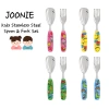Bộ thìa nĩa inox JOONIE Kids 316 SUS - Tay cầm chống trượt, không BPA, UV & máy rửa, kèm dao kéo trẻ