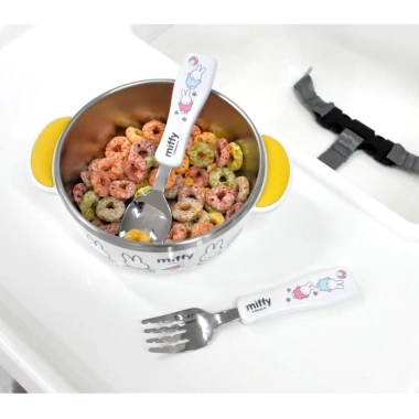 Bộ thìa nĩa thép không gỉ MIFFY Kids cho trẻ em - Sản xuất Hàn Quốc, không BPA, dao kéo mới biết đi 4 Bộ thìa nĩa thép không gỉ MIFFY Kids cho trẻ em - Sản xuất Hàn Quốc, không BPA, dao kéo mới biết đi 4