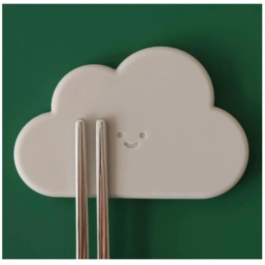 Bộ thìa silicon & đũa Ade.L Lolly 4P Dòng thỏ Thỏ Hoa Mây Bánh quy – Giá đỡ dễ thương Hàn Quốc 350.110₫