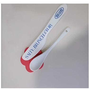 Bộ thìa silicon & đũa Ade.L Lolly 4P Dòng thỏ Thỏ Hoa Mây Bánh quy – Giá đỡ dễ thương Hàn Quốc 350.110₫