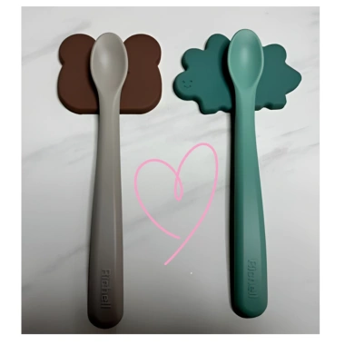Bộ thìa silicon & đũa Ade.L Lolly 4P Pooky – Giá đỡ Hàn Quốc, giảm còn 350k 9