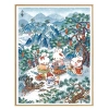 Bộ Thỏ Tuyết Nhỏ Thêu Chữ Thập 2.026 - Phong Cách Mới DIY Xung Quanh Lò Nghe Tuyết 4