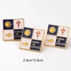 Bộ trâm cài chữ thập Santiago Artisan 2 chiếc - Quà tặng Kitô giáo, chân chữ thập tráng men, 72,050₫ 2