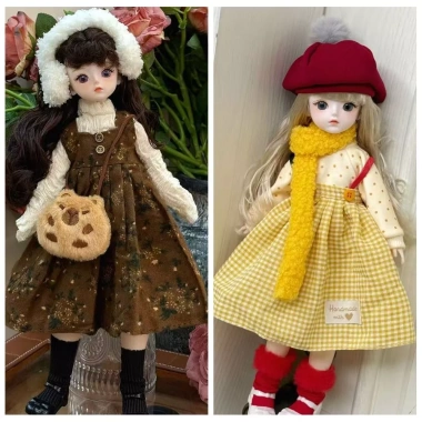 Bộ trang phục BJD PICESTADIO 1/6 DIY 30cm - 30 mẫu đa phong cách, váy mini thời trang, phụ kiện búp bê 6