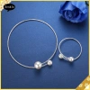 Bộ trang sức nữ ngọc trai giả kim cương, điều chỉnh bông tai và vòng cổ - 110k