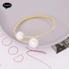 Bộ trang sức nữ ngọc trai giả kim cương, điều chỉnh bông tai và vòng cổ - 110k 2