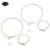 Bộ trang sức nữ ngọc trai giả kim cương, điều chỉnh bông tai và vòng cổ - 110k 6