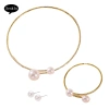 Bộ trang sức nữ ngọc trai giả kim cương, điều chỉnh bông tai và vòng cổ - 110k 7