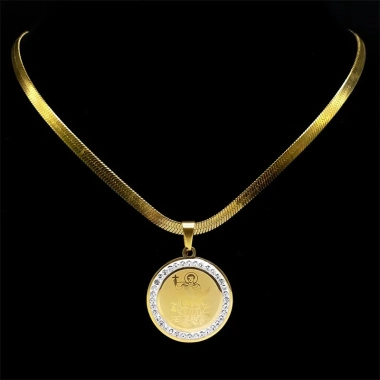 Bộ trang sức nữ St. Expedite cổ điển thép không gỉ, bùa hộ mệnh, dây xích kim cương giả, bông tai, vòng tay- 757.900 VND 3