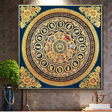 Bộ Tranh Thêu Chữ Thập Thủ Công Họa Tiết Mantra Mandala Thangka – Giá 276.375 VND, giảm 60.803 VND
