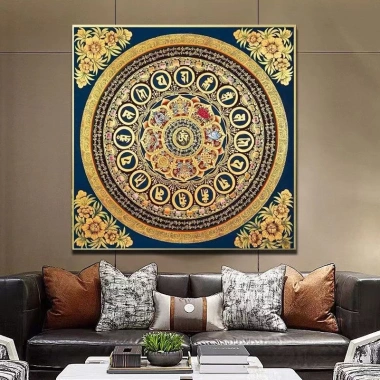 Bộ Tranh Thêu Chữ Thập Thủ Công Họa Tiết Mantra Mandala Thangka – Giá 276.375 VND, giảm 60.803 VND
