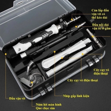 Bộ tua vít đa năng 115 chi tiết - Sửa máy tính, điện thoại, đồng hồ, giảm giá 23% chỉ 120.000đ 4