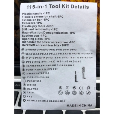 Bộ tua vít đa năng 115 chi tiết - Sửa máy tính, điện thoại, đồng hồ, giảm giá 23% chỉ 120.000đ 6