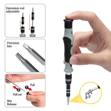 Bộ tuốc nơ vít mini 115 trong 1, chuẩn cho sửa điện thoại, đồng hồ, máy tính bảng 3