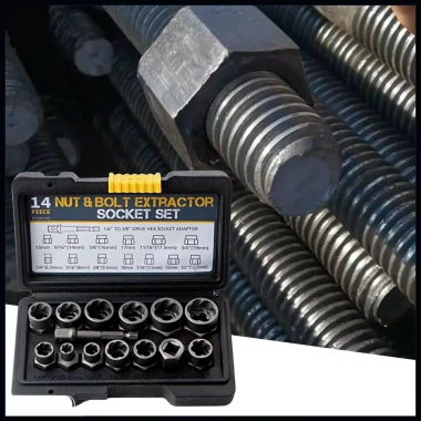 Bộ tuýp khẩu tháo mở ốc vít & bulong tuôn đầu 14 chi tiết 6.35‑19mm – Đa năng, bền bỉ, giảm giá 5