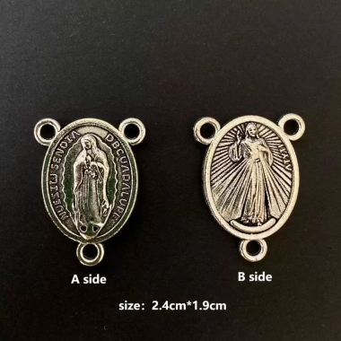 Bộ vòng cổ chuỗi Mân Côi kèm Thánh Benedikt, biểu tượng Đức Mẹ Maria - Giá ưu đãi 54.450đ