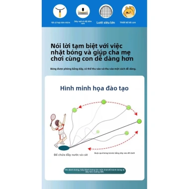 Bộ vợt cầu lông trẻ em siêu nhẹ - Đồ chơi thể thao ngoài trời, gắn kết cha mẹ con