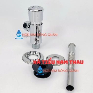 Bộ Xả Tiểu Nam Inox Van Nhấn Tiết Kiệm Nước - Đèn Đồng Thau Mạ Crom, Ren 21 Thông Dụng, Lựa Chọn Giá Tốt