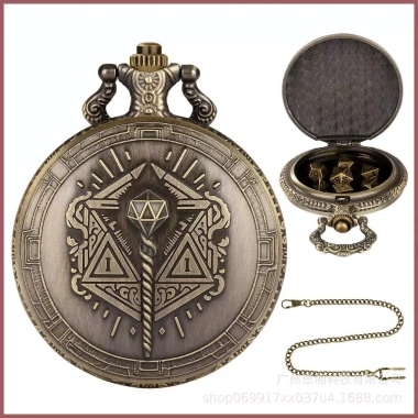 Bộ xúc xắc di động 7 chiếc Steampunk - Vỏ đồng hồ, túi đựng Tiny Dice, chỉ 113.400₫ 2