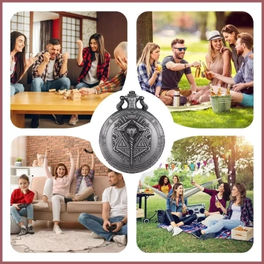 Bộ xúc xắc di động 7 chiếc Steampunk - Vỏ đồng hồ, túi đựng Tiny Dice, chỉ 113.400₫ 6