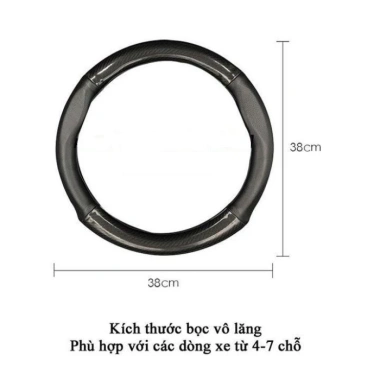 Bọc vô lăng carbon 38cm cho Mazda 2, 3, 6, CX5, BT50, CX8, CX9 - Giá ưu đãi 130k