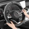 Bọc vô lăng da lộn da đục lỗ thoáng khí, chống trượt cho xe 4-16 chỗ, bán tải, tải nhẹ - Giá 230.000đ 4