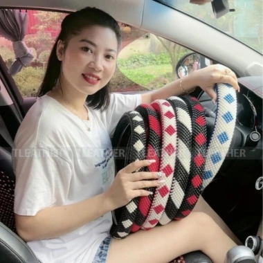 Bọc vô lăng hạt cườm xe tải size 38-47cm - chống mồ hôi tay, không trượt, giá ưu đãi 219k