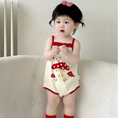 Body Chip 2 Dây Pig BeBe - Hình Cún Nấm Siêu Yêu Bé Sơ Sinh Mùa Hè, Siêu Mềm Mát 119.000đ