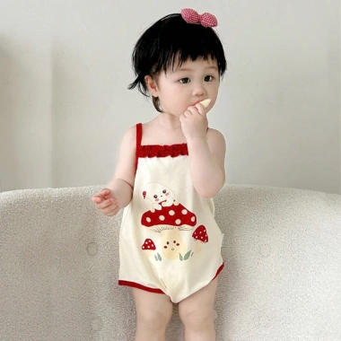 Body Chip 2 Dây Pig BeBe - Hình Cún Nấm Siêu Yêu Bé Sơ Sinh Mùa Hè, Siêu Mềm Mát 119.000đ