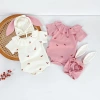 Bodysuit bé gái Pig BeBe áo liền quần tay ngắn mũ họa tiết dễ thương sơ sinh 6