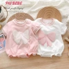 Bodysuit Bé Gái Pig BeBe Cộc Tay Nơ Xinh Cotton Mềm Mát 3-12kg - Giá Ưu Đãi 119k